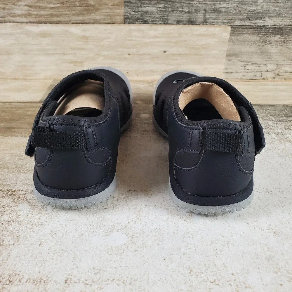 Keen Stingray Kids Water Sandals Sz 1 Black Drizzle Closed Toe Hook & Loop